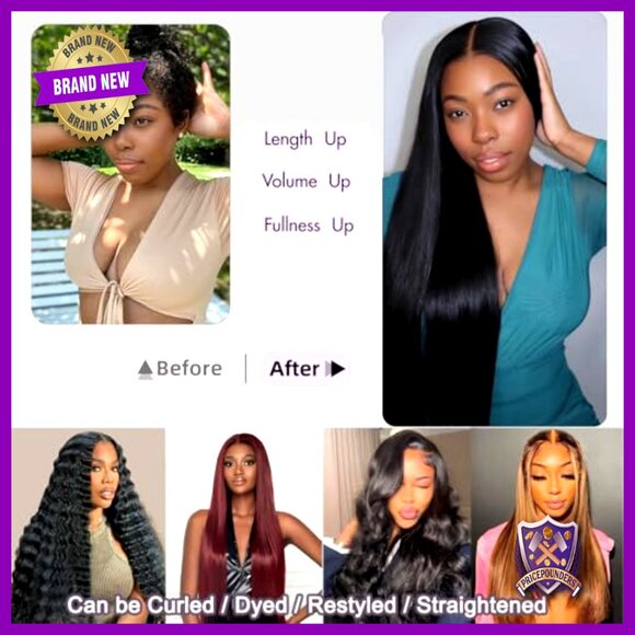 20 22 24 Inch Straight Human Hair Extensions 3 Bundles Brazilian Virgin main image 4